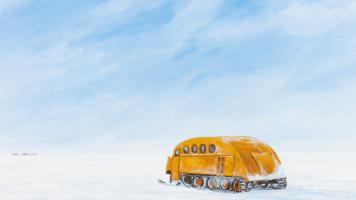 Don Cardinal painting bombardier