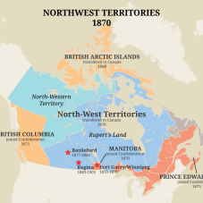 Map of the Northwest Territories in 1870