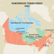 Map of the Northwest Territories in 1912