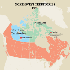Map of the Northwest Territories in 1999
