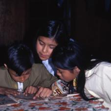 Sisters Beatrice and Bessie Martin and their brother Peter, April 1971.