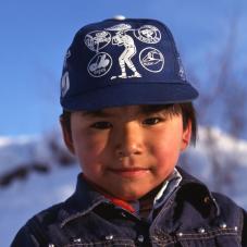 Stewart Nadli of Fort Providence (Zhahtı Kųę), March 1978.
