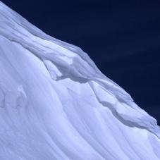 A snow bank, in March 1986.
