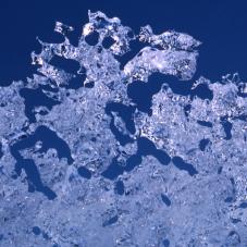 A layer of wind-blown ice sculpted by the sun on the Great Bear Lake (Sahtú) in May 1968.