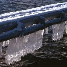 Icicles in Lutselk’e, September 1974.