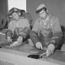 Cleaning Fish at Kucher and Trefiak Plant Ptarmigan Point 1960