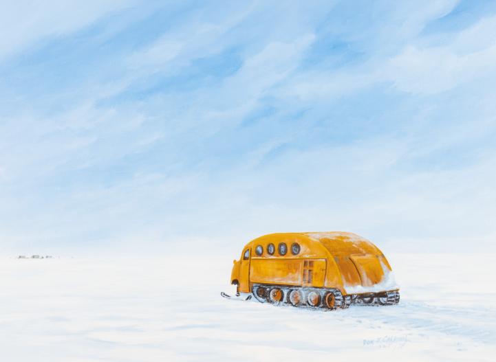 Don Cardinal painting bombardier